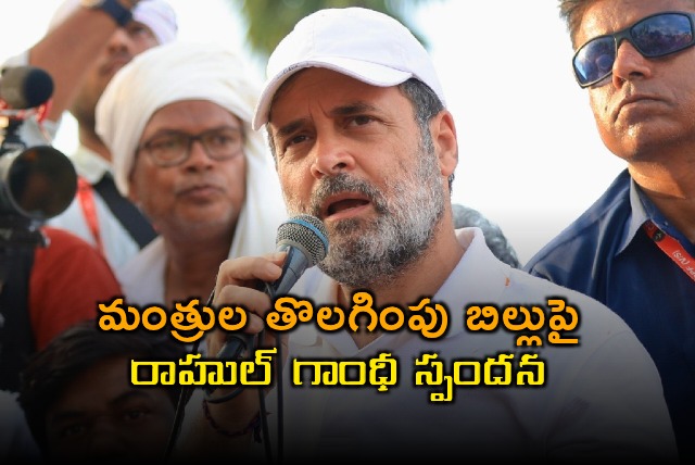 Rahul Gandhi criticizes Minister Removal Bill