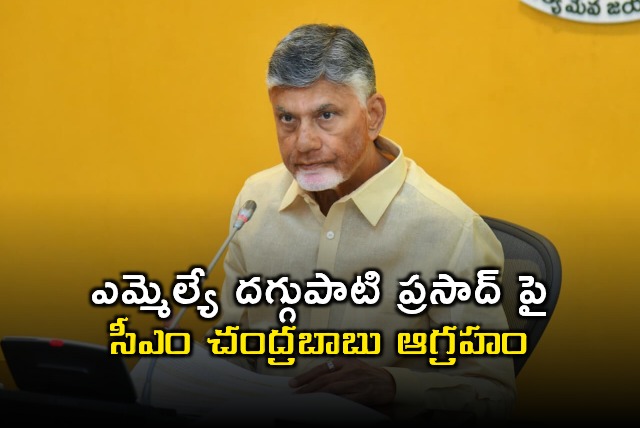 Chandrababu Angry at Anantapur MLA Daggupati Prasad