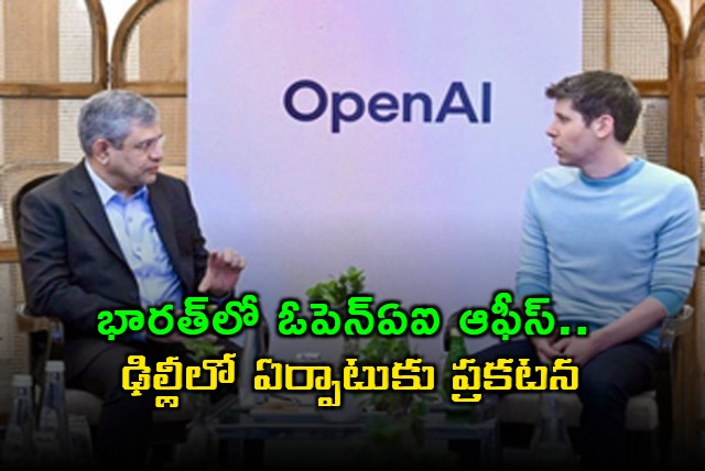 Union Minister Ashwini Vaishnaw and OpenAI CEO Sam Altman during a meeting