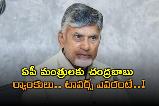 AP Ministers Ranked by Chandrababu Based on Performance