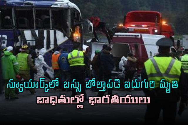 Five dead in tour bus crash in US state of New York