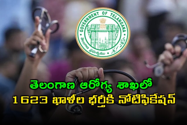 Telangana Health Department Announces 1623 Vacancies