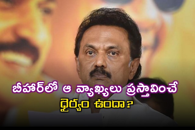 BJP Challenges MK Stalin to Address Sanatana Dharma Remarks in Bihar