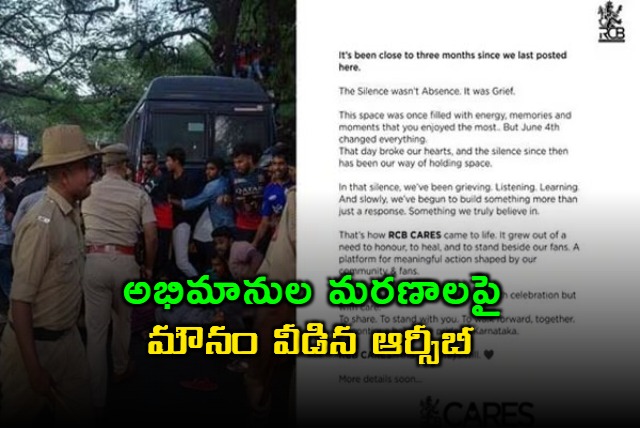 RCBs first post in 3 months after Bengaluru stampede The silence was grief