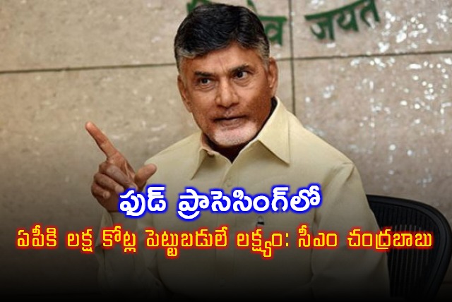 Chandrababu Naidu aims for 1 lakh crore investments in AP food processing