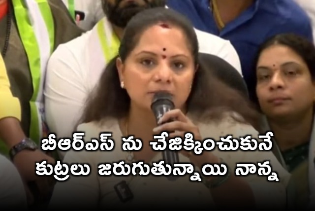 Kavitha Alleges Conspiracy Against BRS by Harish Rao