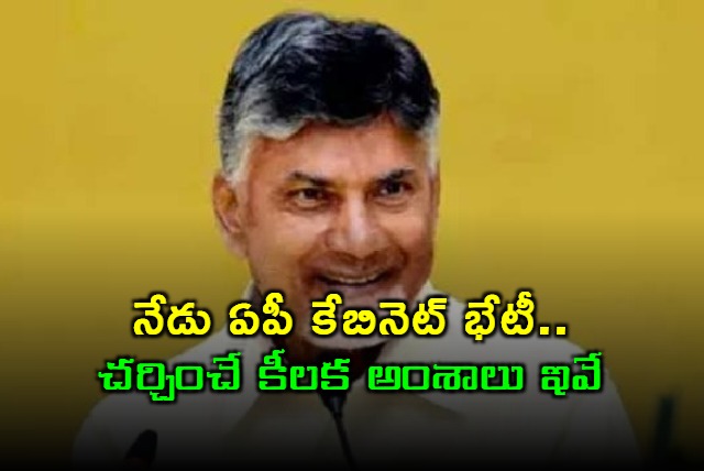 Chandrababu Naidu to Chair AP Cabinet Meeting Today