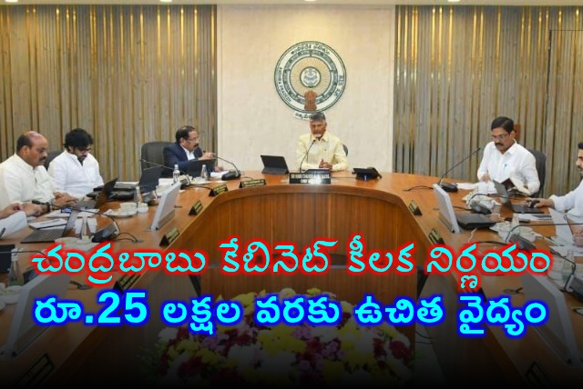 Chandrababu Cabinet Approves Free Medical Treatment up to 25 Lakhs