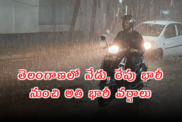 Telangana Rains Today Heavy Rainfall Expected Across State