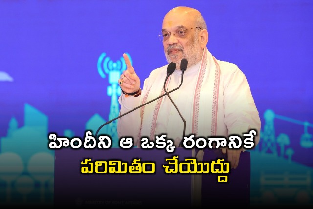 Hindi should not be limited to one sector says Amit Shah 