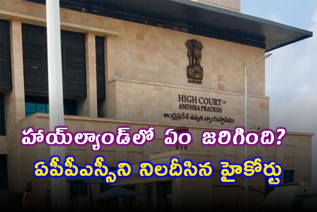 APPSC High Court Questions APPSC on Hi Land Evaluation