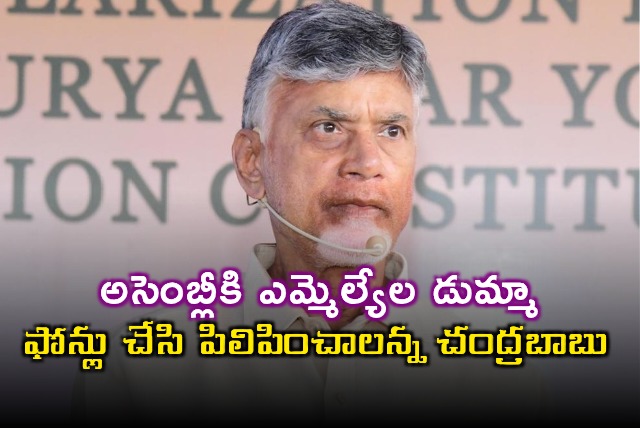 Chandrababu Naidu Orders MLAs to Attend Assembly Sessions