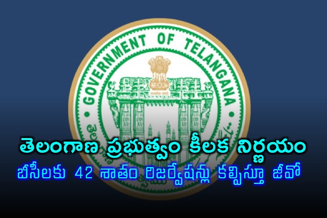 Telangana issues GO to extend 42 percent reservations to BCs