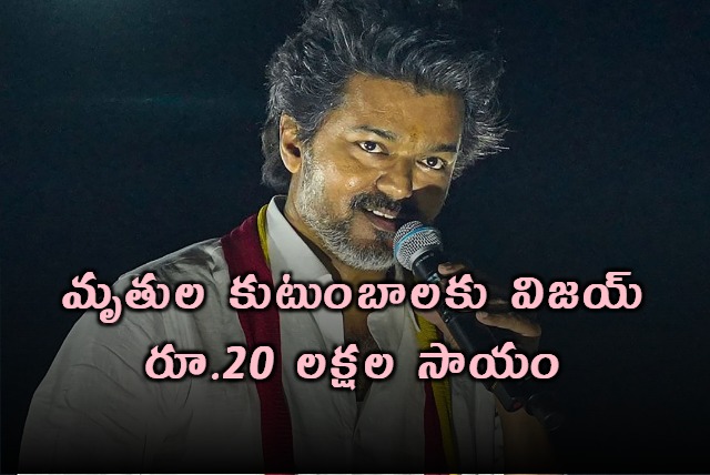 Vijay Announces Rs 20 Lakh Aid to Karur Victims Families