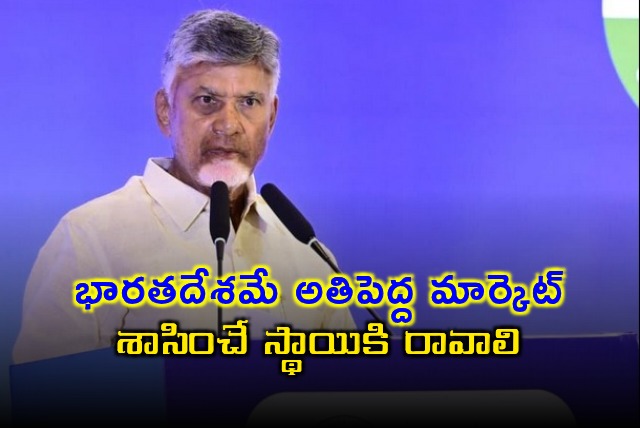 Chandrababu calls for India to dominate global market