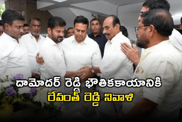 Revanth Reddy Pays Tribute to Damodar Reddy