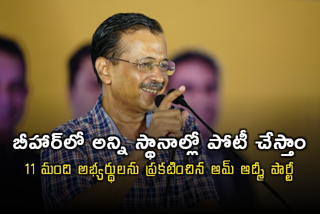 Aam Aadmi Party to Contest All Seats in Bihar Announces 11 Candidates