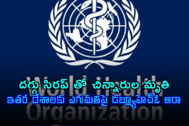 Coldrif cough syrup deaths WHO seeks export details