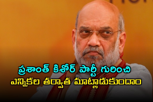 Amit Shah Comments on Prashant Kishors Party After Election Results