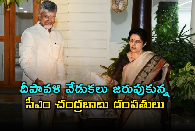 Chandrababu Naidu Celebrates Diwali at Undavalli Residence