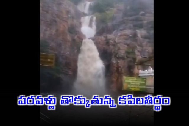 Kapila Theertham Tirupati Attracts Tourists with Overflowing Waterfalls