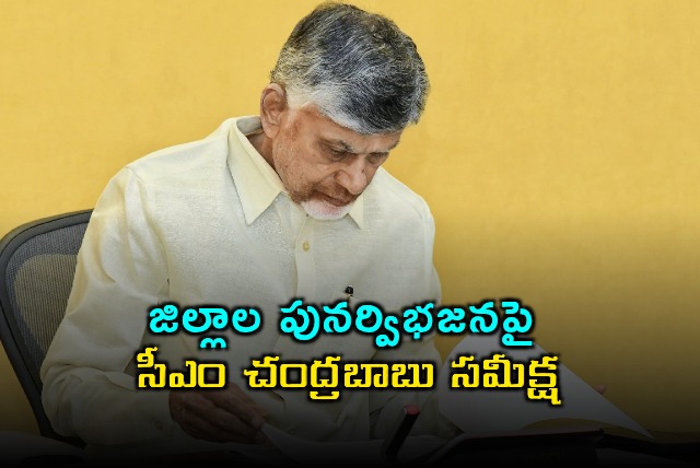 Chandrababu Naidu Reviews District Reorganization in Andhra Pradesh