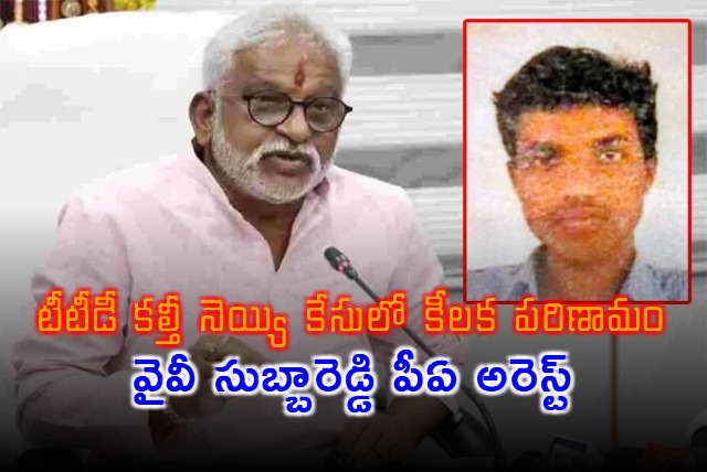 YV Subba Reddy PA Arrested in TTD Adulterated Ghee Case