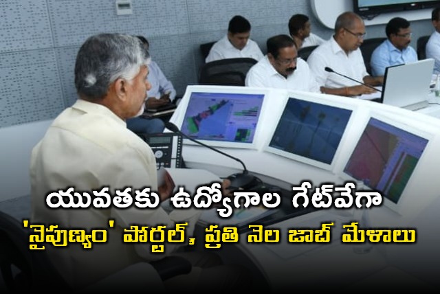Chandrababu Naidu Focuses Naipunya Portal for Youth Employment