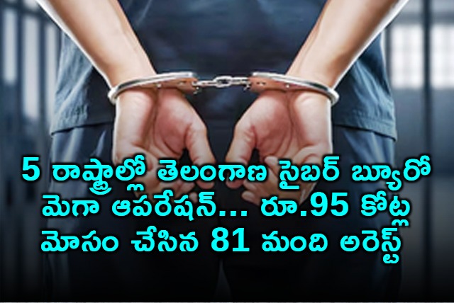 Telangana Cyber Bureau Mega Operation 81 Arrested in 5 States