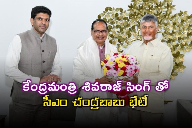 Chandrababu Naidu briefs Central Minister Shivraj Singh on AP issues