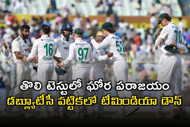 Team India Slips in WTC Table After Loss to South Africa