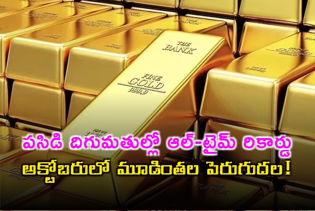 Gold Imports India Reach All Time High in October