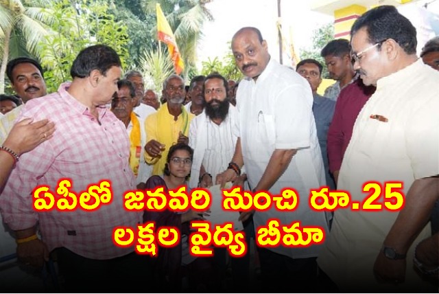 Acham Naidu Announces Rs 25 Lakh Medical Insurance in AP