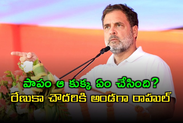 Rahul Gandhi Supports Renuka Chowdhury Dog Controversy