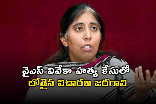 YS Sunitha Advocate Argues for Deeper Probe in YS Viveka Murder Case