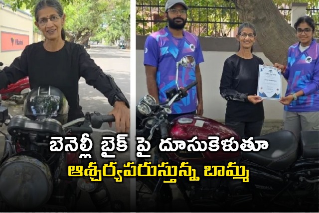 60 Year Old Latha Srinivasan Amazes With Bullet Bike Skills