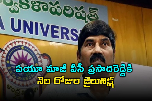 Prasad Reddy AU Former VC Gets Jail Term in Contempt Case