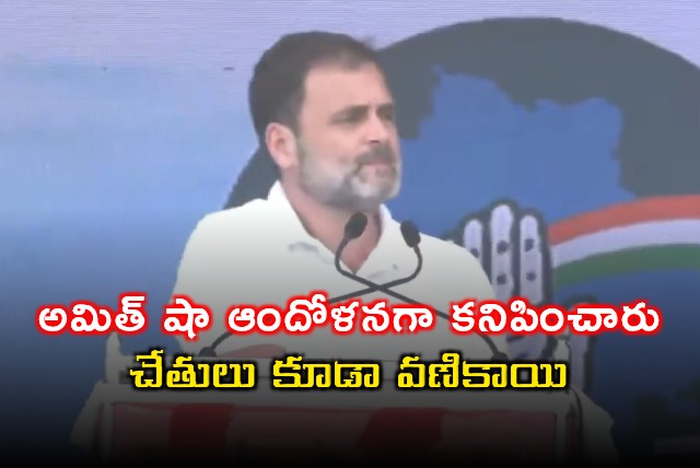 Rahul Gandhi Says Amit Shah Looked Anxious Yesterday