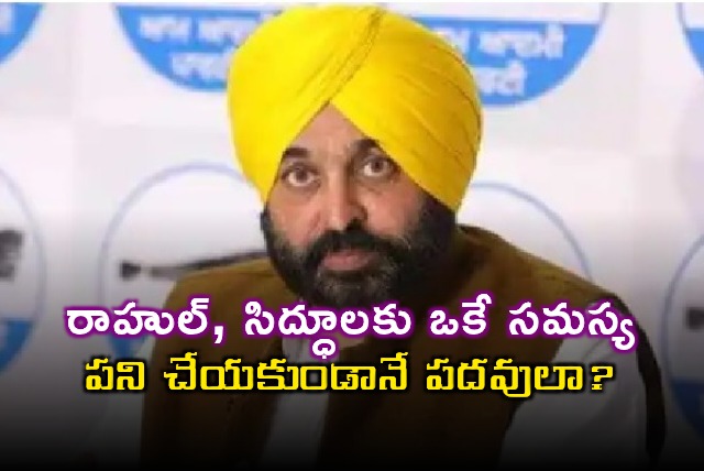 Bhagwant Mann Slams Rahul Gandhi Sidhu Over Posts Without Work