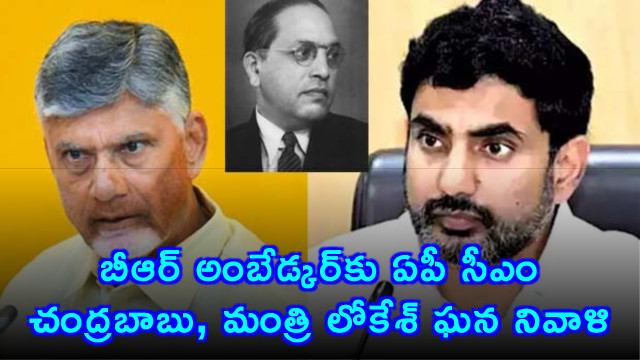 BR Ambedkar Jayanti Andhra Pradesh CM Chandrababu Pays Tribute