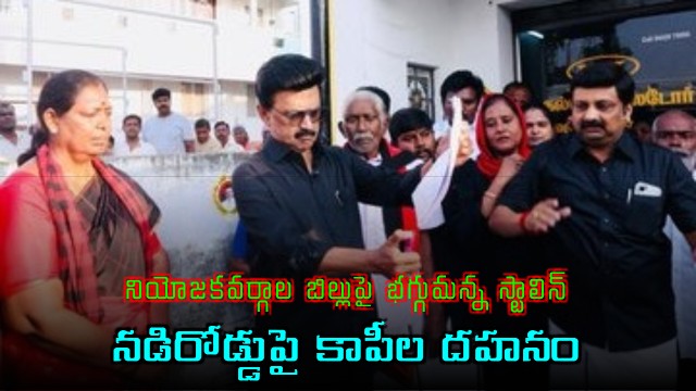 MK Stalin Burns Delimitation Bill Copies in Protest