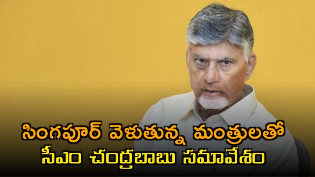 Chandrababu Naidu Meets with Ministers Going to Singapore