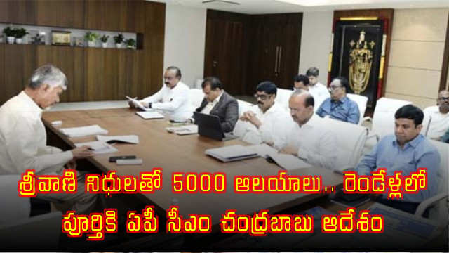 Chandrababu Naidu Orders Completion of 5000 Temples with Srivani Funds