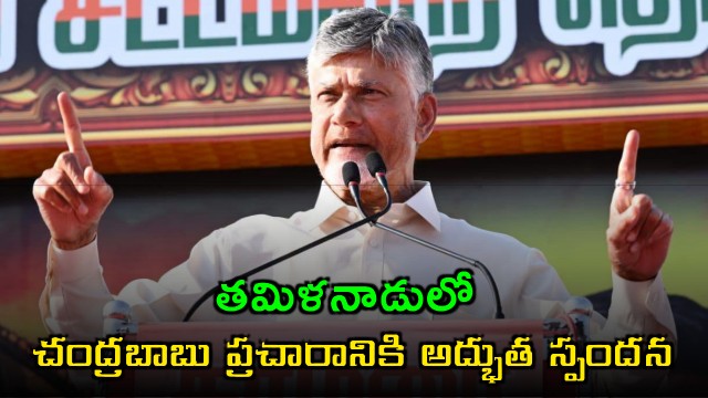 Chandrababu gets huge response in Tamil Nadu election campaign