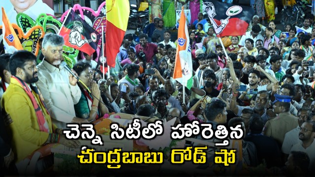 Chandrababu Naidu Chennai Roadshow Roars in Tamil Nadu Elections