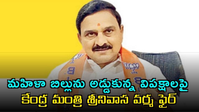 Bhupathi Raju Srinivasa Varma Fires on Opposition Blocking Womens Bill