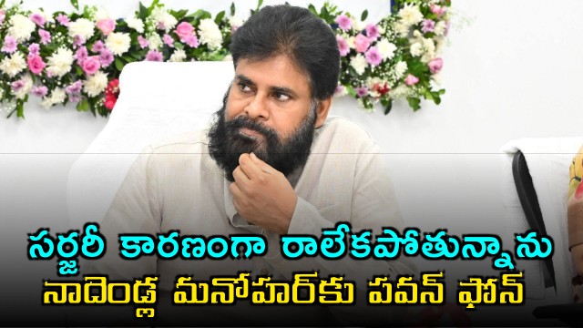 Pawan Kalyan consloes Nadendla Manohar
