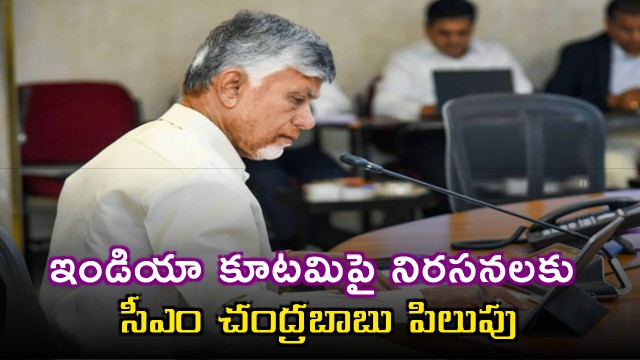 CM Chandrababu calls for statewide protests against India alliance