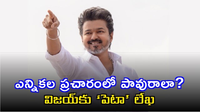 Vijay PETA Letter on Dove Release During Election Campaign