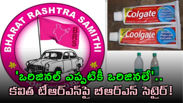 BRS Satire on Kavithas New TRS Party in Telangana